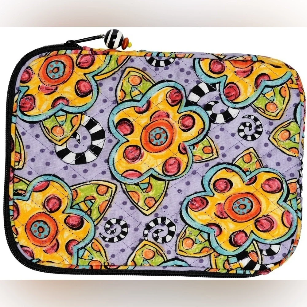 Jennifer Jangles Fabric E-Reader Protective Case, Purple Multi Flower